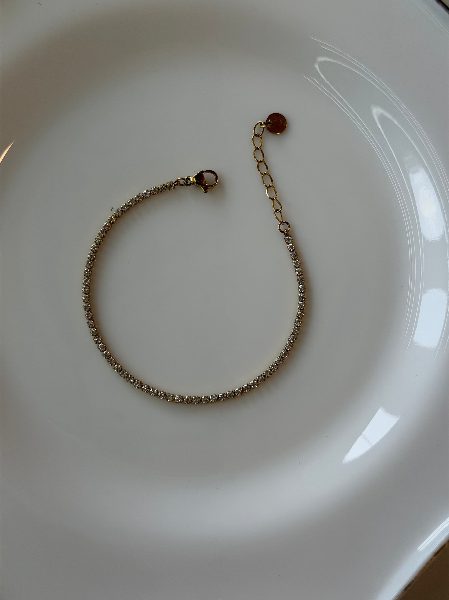 Aura minimal tennis bracelet