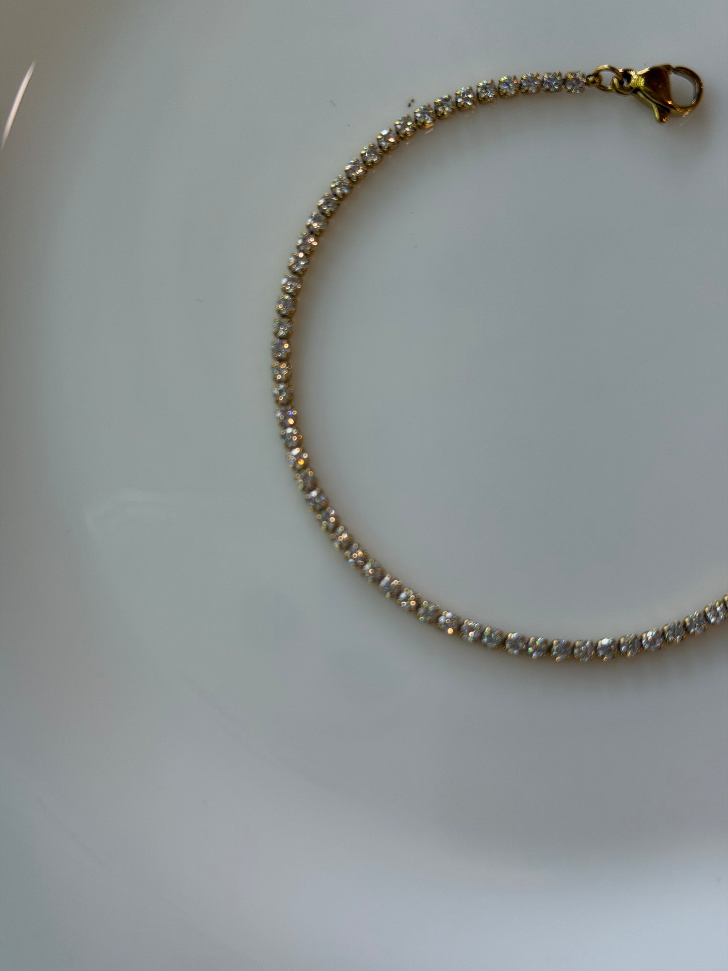 Aura minimal tennis bracelet