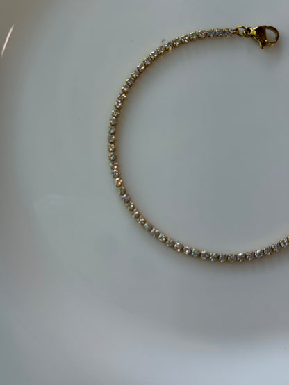 Aura minimal tennis bracelet