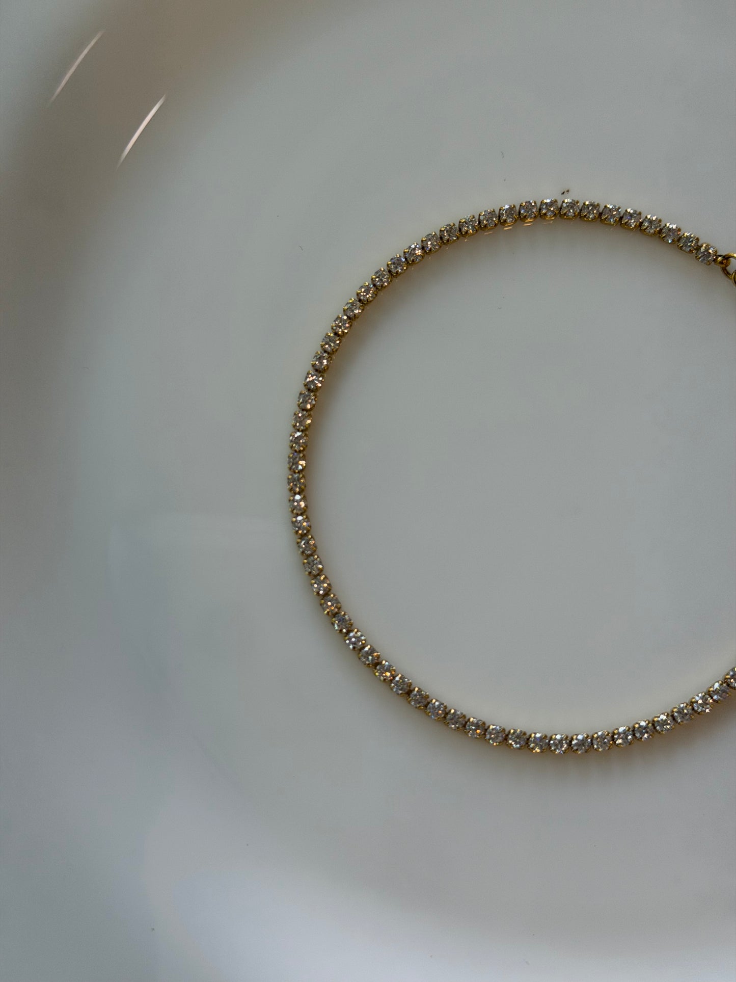Aura minimal tennis bracelet