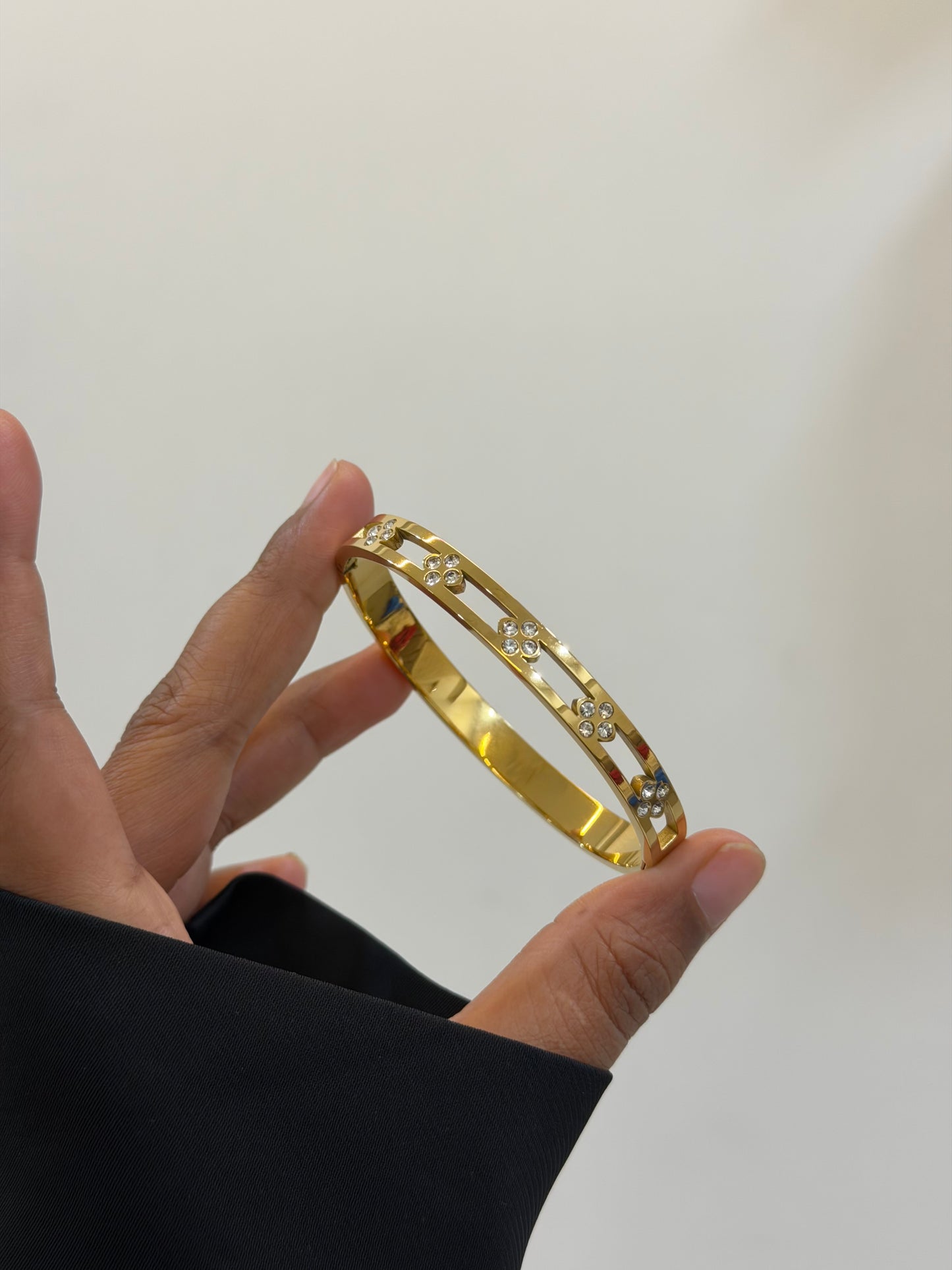Luxe Nova studded statement bracelet