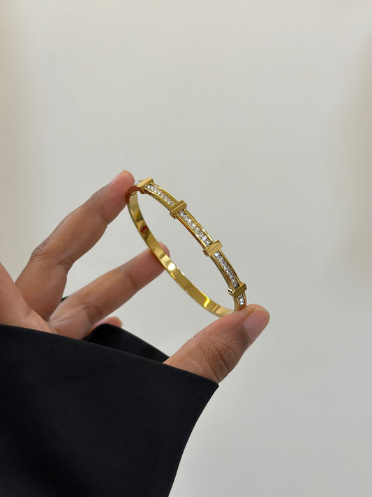 Nira studded statement bracelet