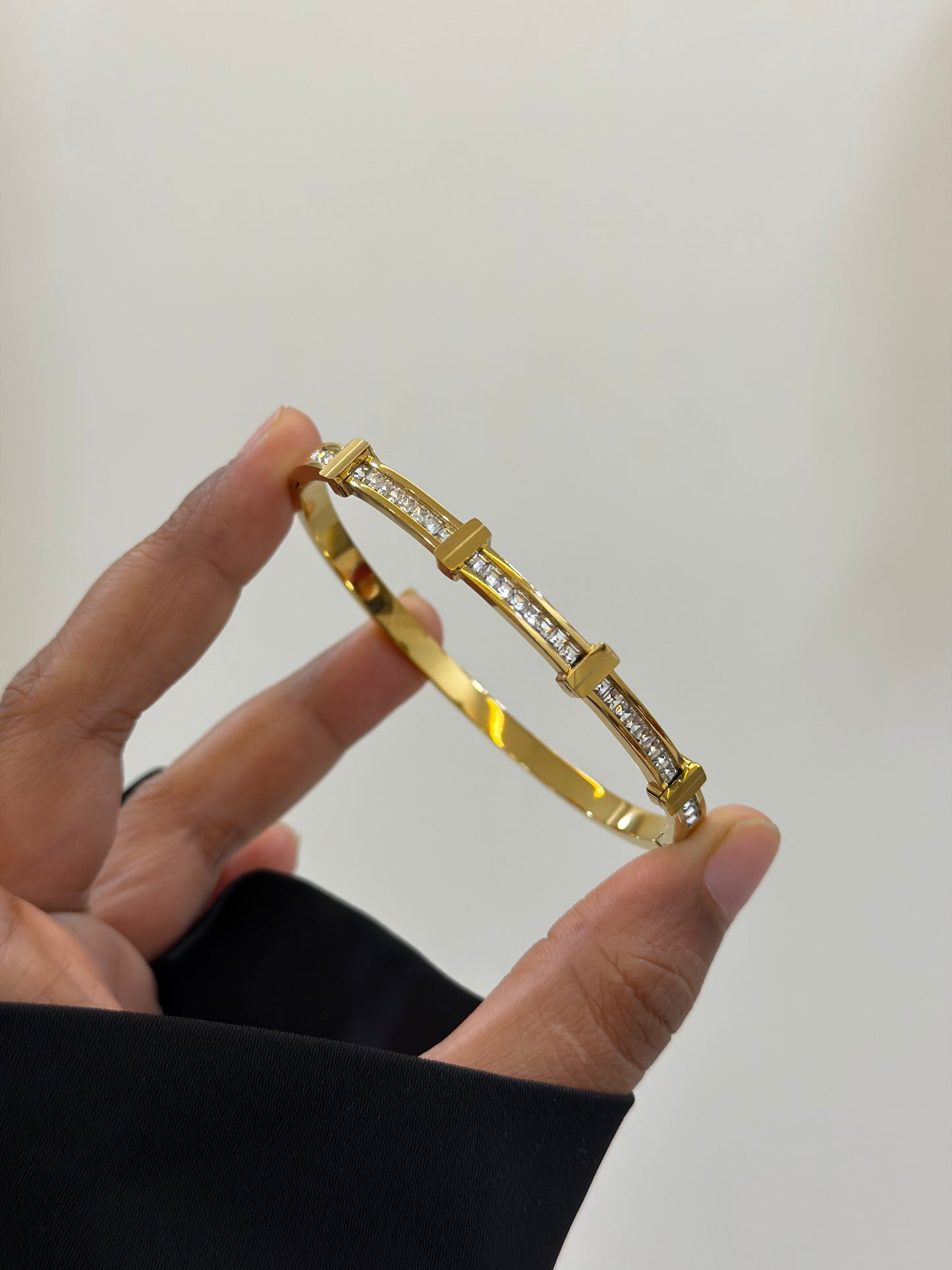 Nira studded statement bracelet