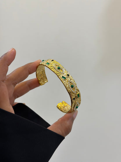Onyx statement cuff bracelet