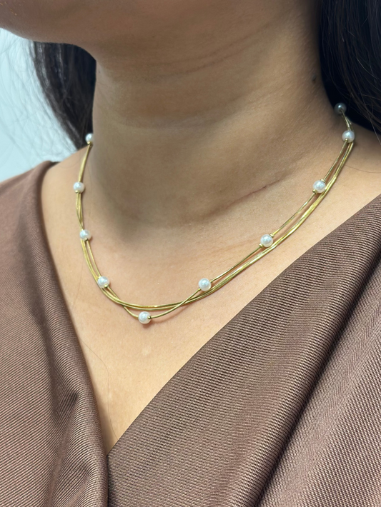 Luxe pearl layered necklace