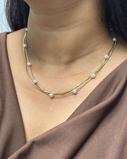 Luxe pearl layered necklace