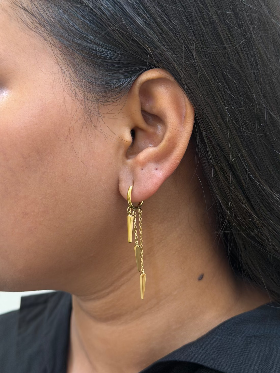 Isha dangling statement earring