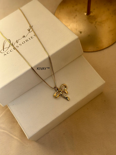 Aesthetic bow necklace