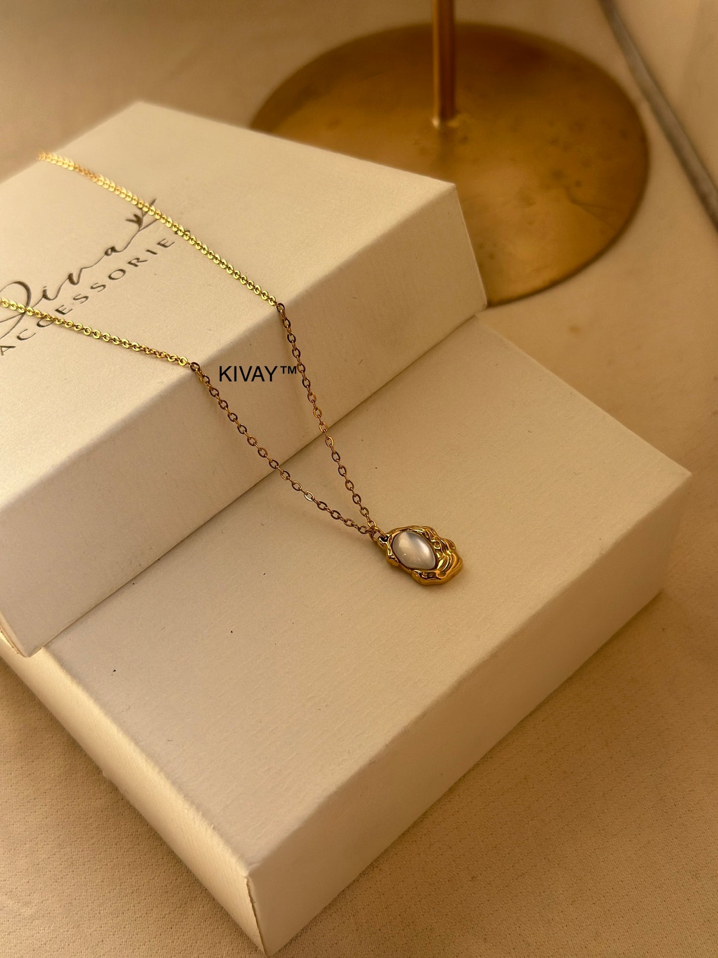 Ruby textured Necklace