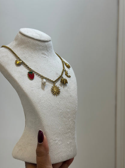 Lady boss multicharm necklace