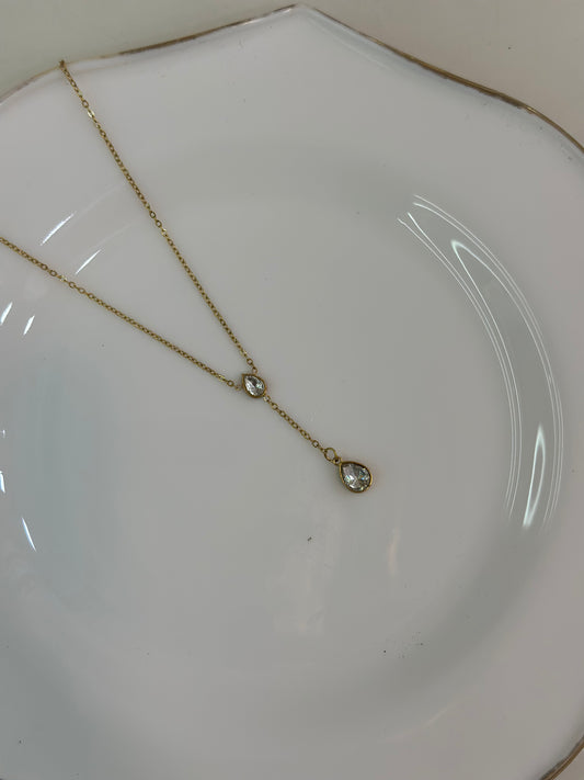 Almond drop necklace
