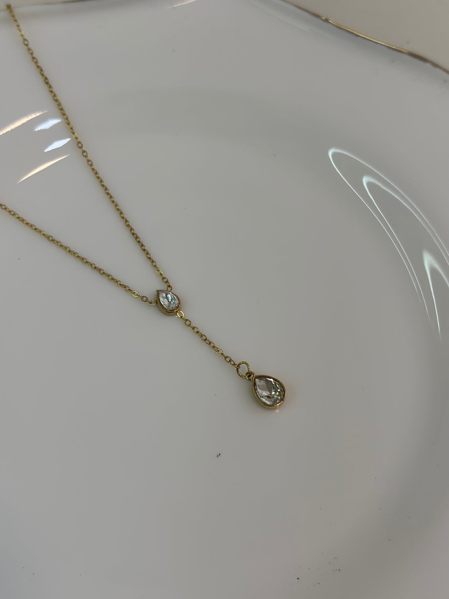 Almond drop necklace