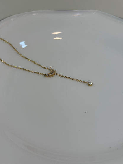 Lotus drop necklace