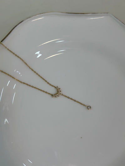 Lotus drop necklace