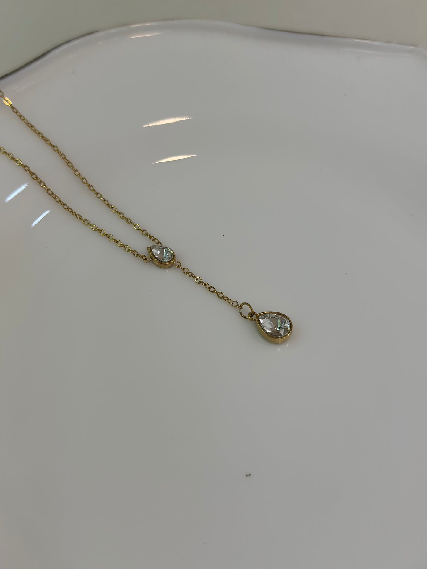 Almond drop necklace