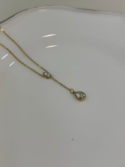 Almond drop necklace