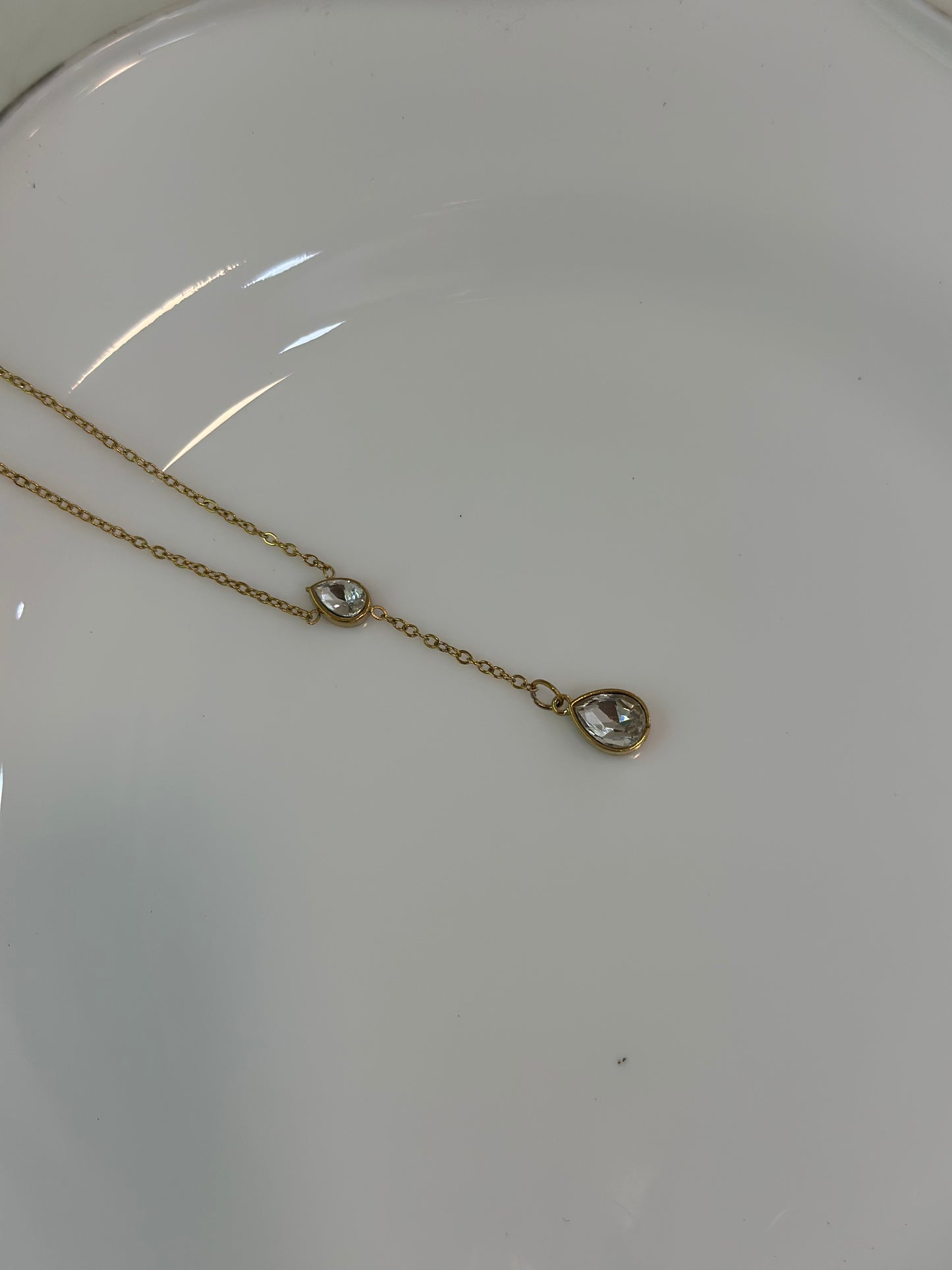 Almond drop necklace