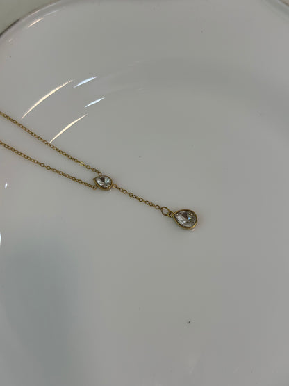 Almond drop necklace