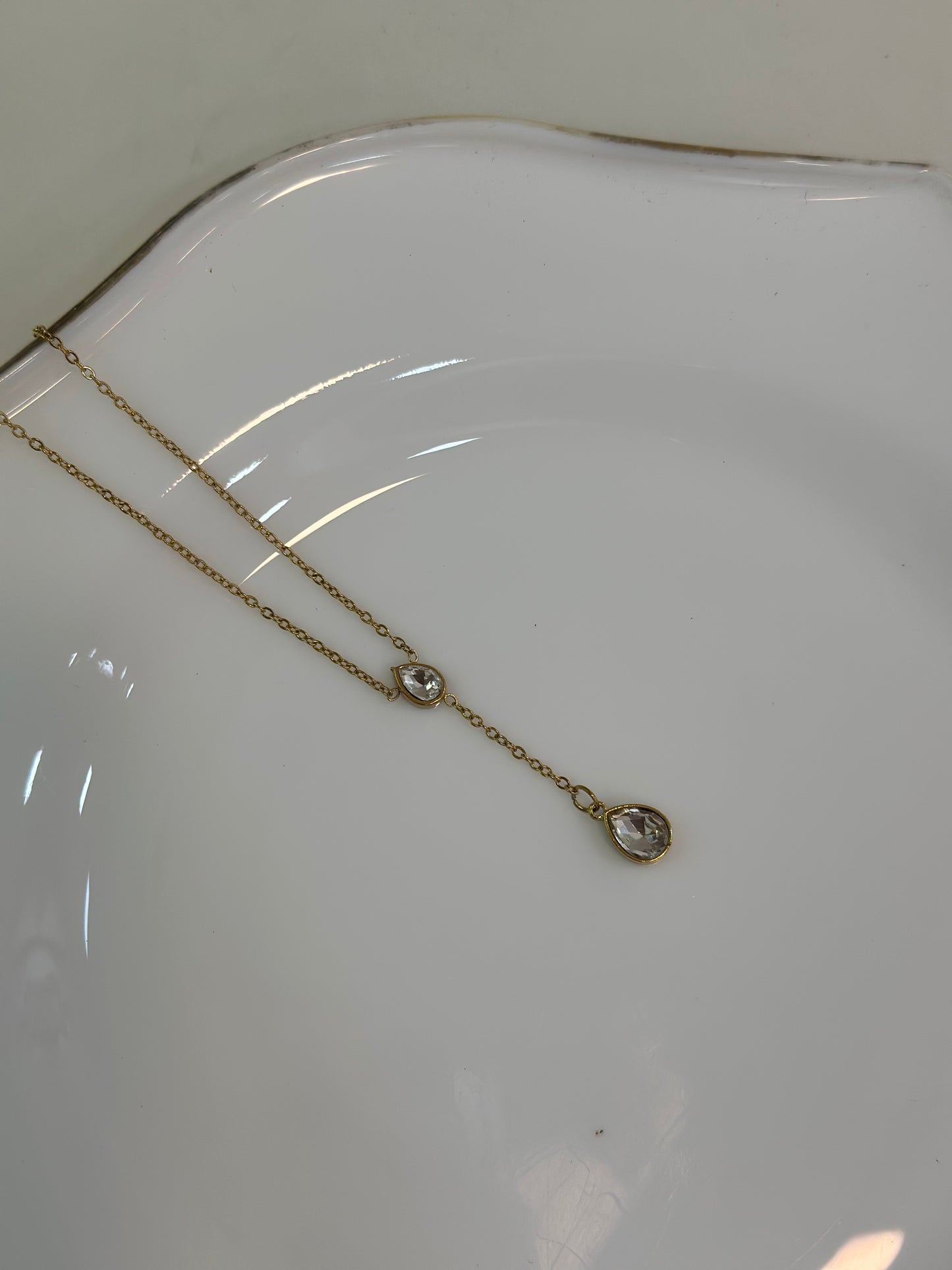 Almond drop necklace