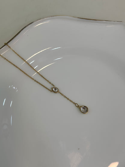 Almond drop necklace