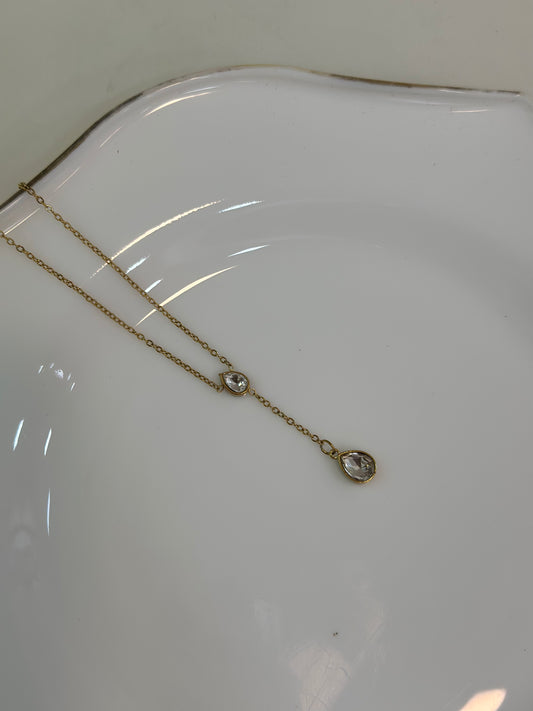 Almond drop necklace