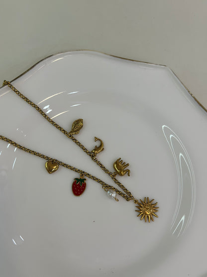 Lady boss multicharm necklace
