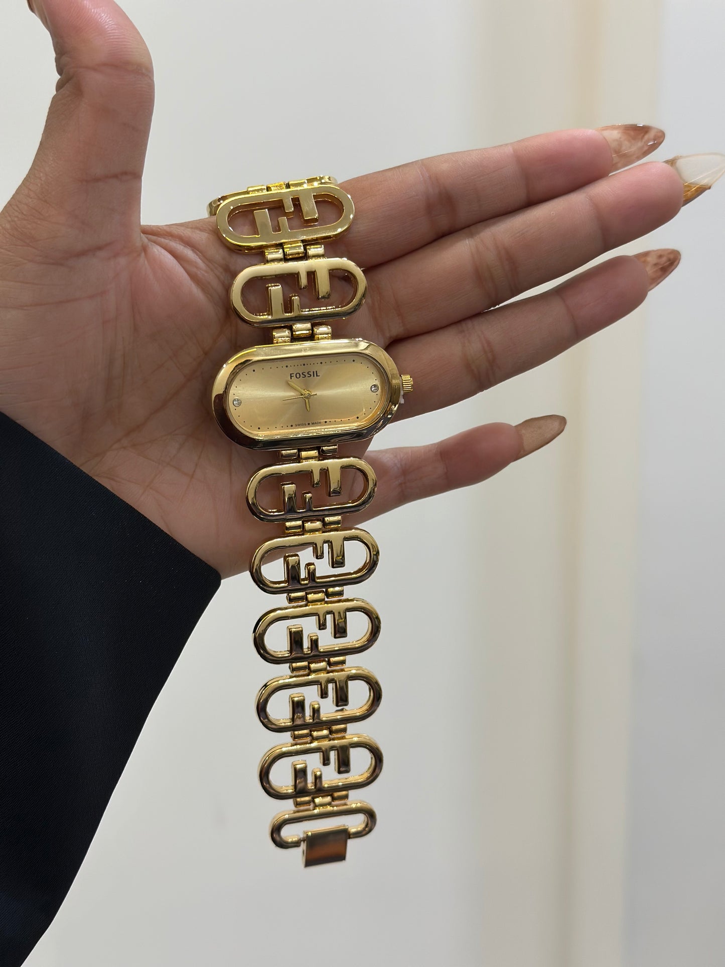 Statement gold dial luxe watch