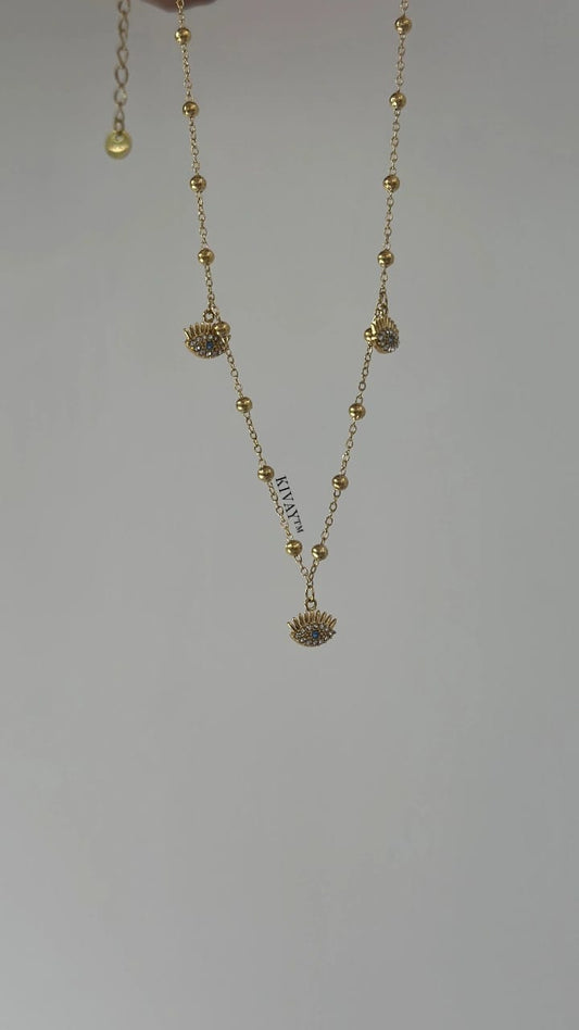 Multi Evil Eye Designer Necklace