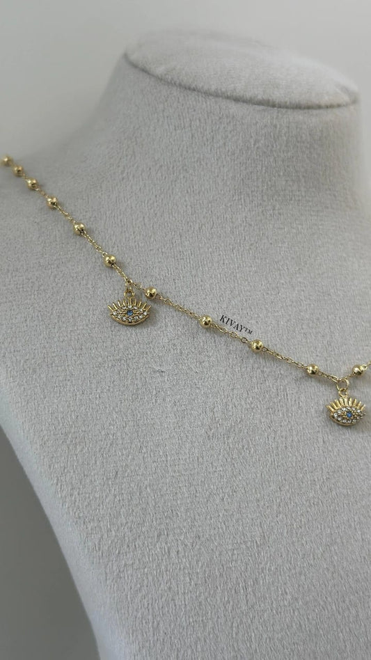 Multi Evil Eye Designer Necklace