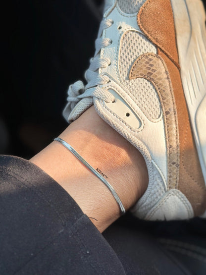 Snake Chain Silver Anklet