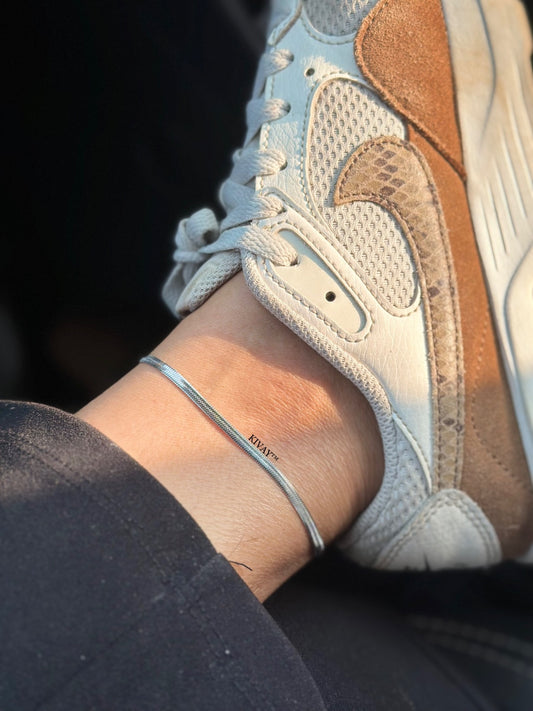 Snake Chain Silver Anklet