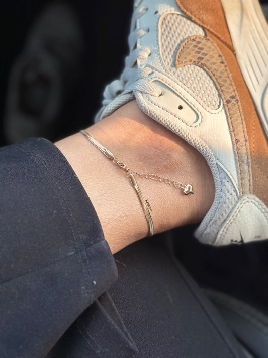 Snake Chain Rosegold Anklet