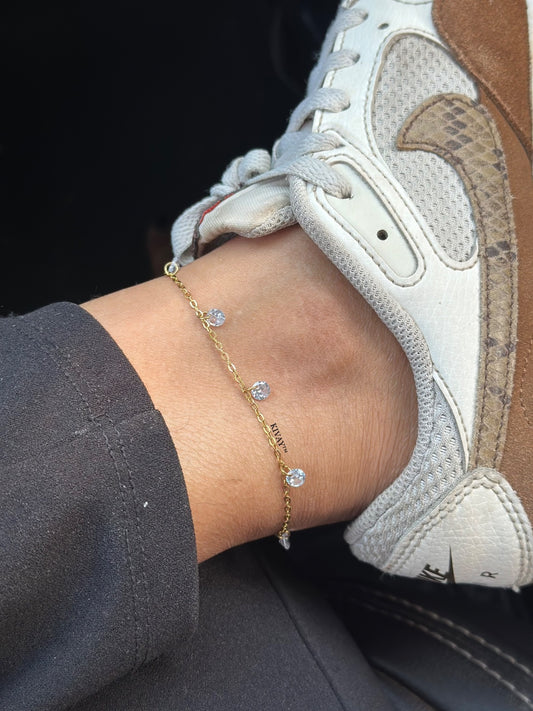 Noori White Color Anklet