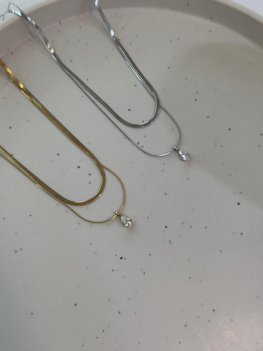 Droplet Layered Necklace