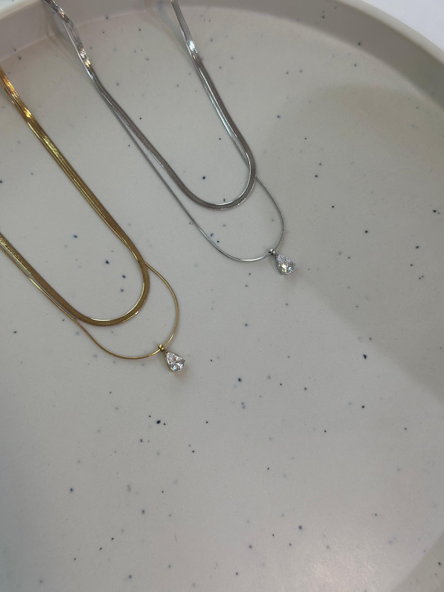 Droplet Layered Necklace