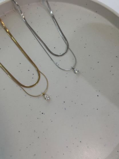 Droplet Layered Necklace