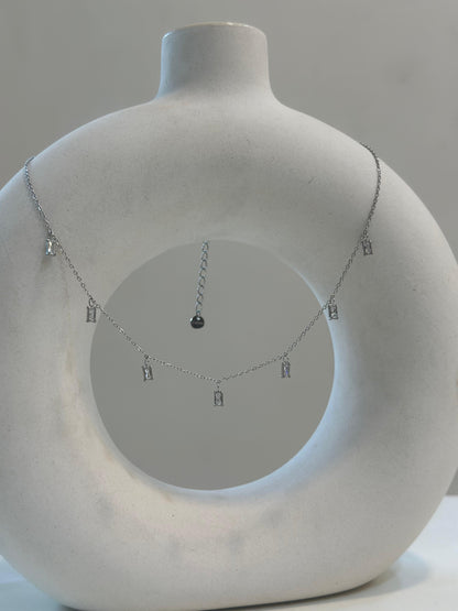 Diva Multi Charm silver Necklace