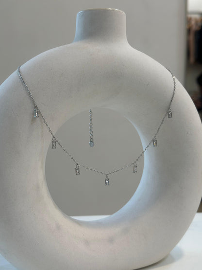 Diva Multi Charm silver Necklace