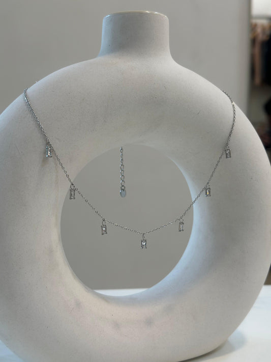 Diva Multi Charm silver Necklace