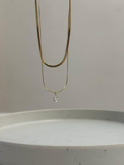 Droplet Layered Necklace
