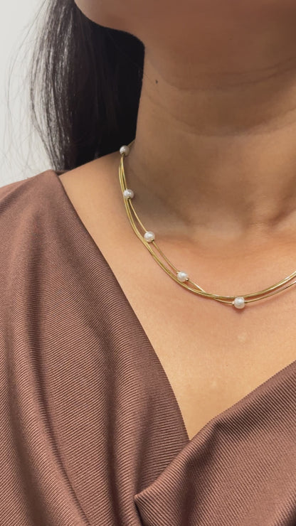 Luxe pearl layered necklace